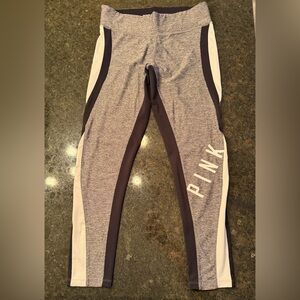 PINK Victoria's Secret Gray and Black Leggings